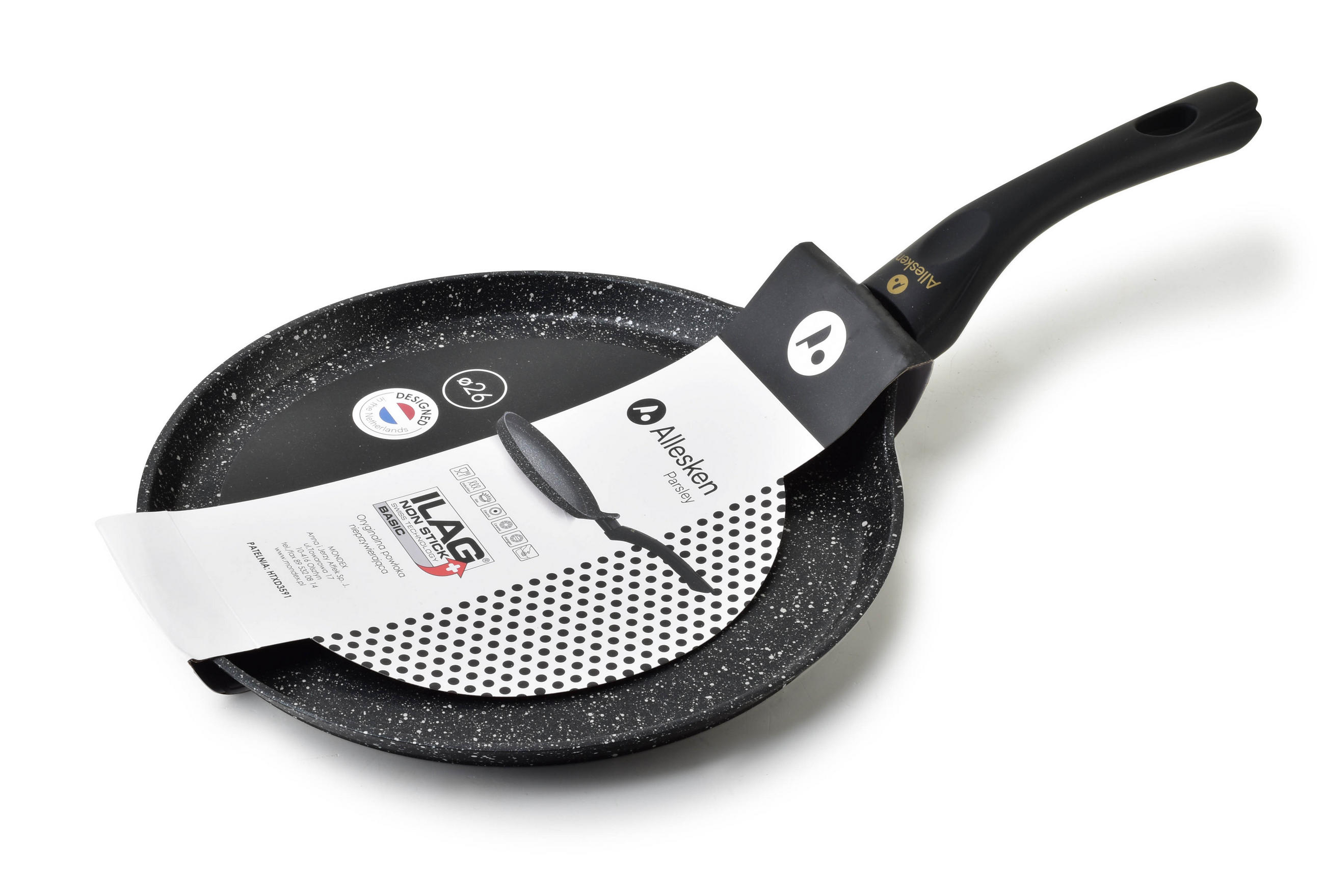 CRÊPESPFANNE Parsley Schwarz 26/46.5/1.7 cm Metall - Schwarz, Metall (26cm) - Mondex