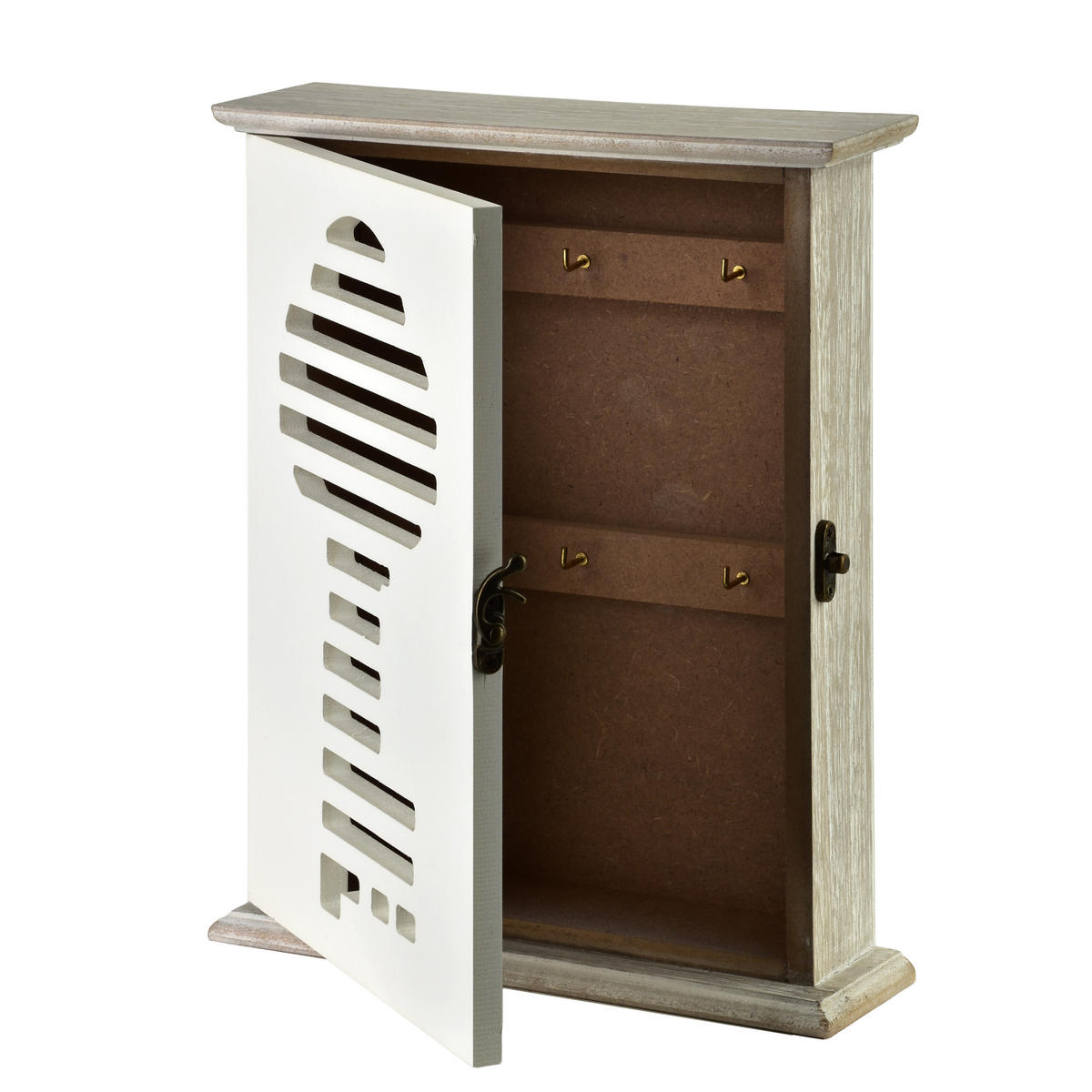 SCHLÜSSELKASTEN Stacy Weiß 20/6/24.5 cm Holz - Weiß, Holz (20/24.5/6cm) - Mondex