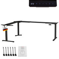 ECK TISCHGESTELL HÖHENVERSTELLBAR Lift L7 grau - Grau, Metall (68/180/118cm) - Albatros