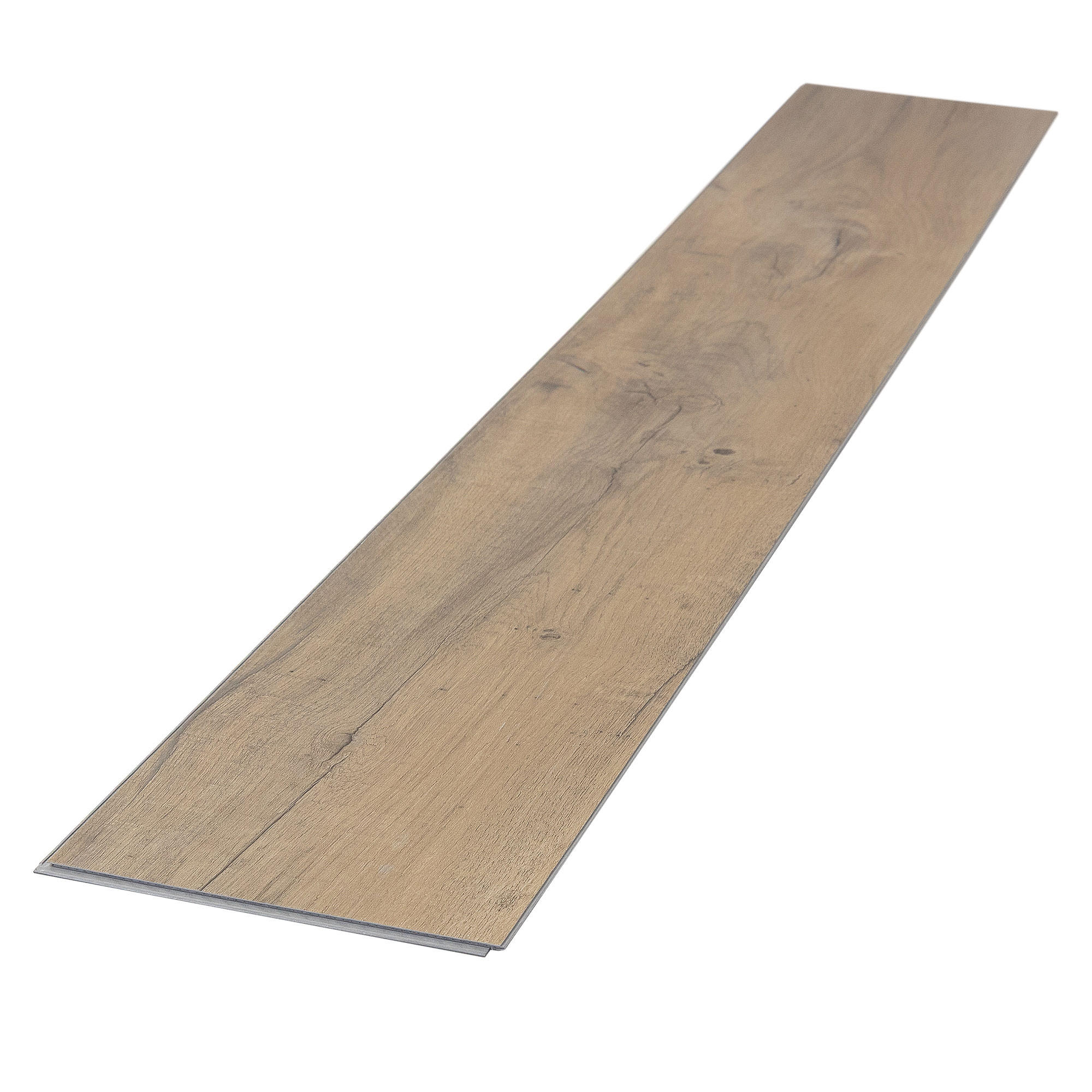 VINYLBODEN Klick 1,54m²/7 Dielen PVC Bodenbelag Eiche Rustikal Hell Holzoptik - Eichefarben, Kunststoff (122/18/0.42cm) - ML-DESIGN