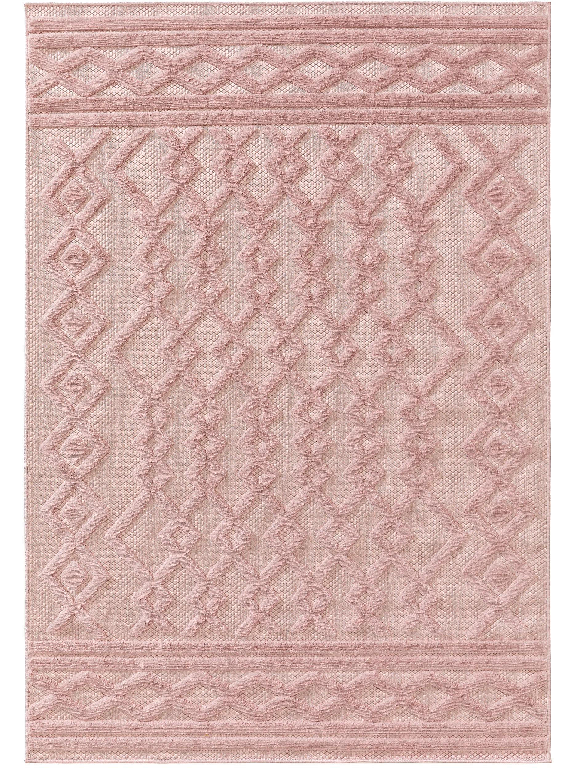 OUTDOORTEPPICH Bonte Rosa 200x290 cm - Rosa, Textil (200/290cm) - benuta Nest