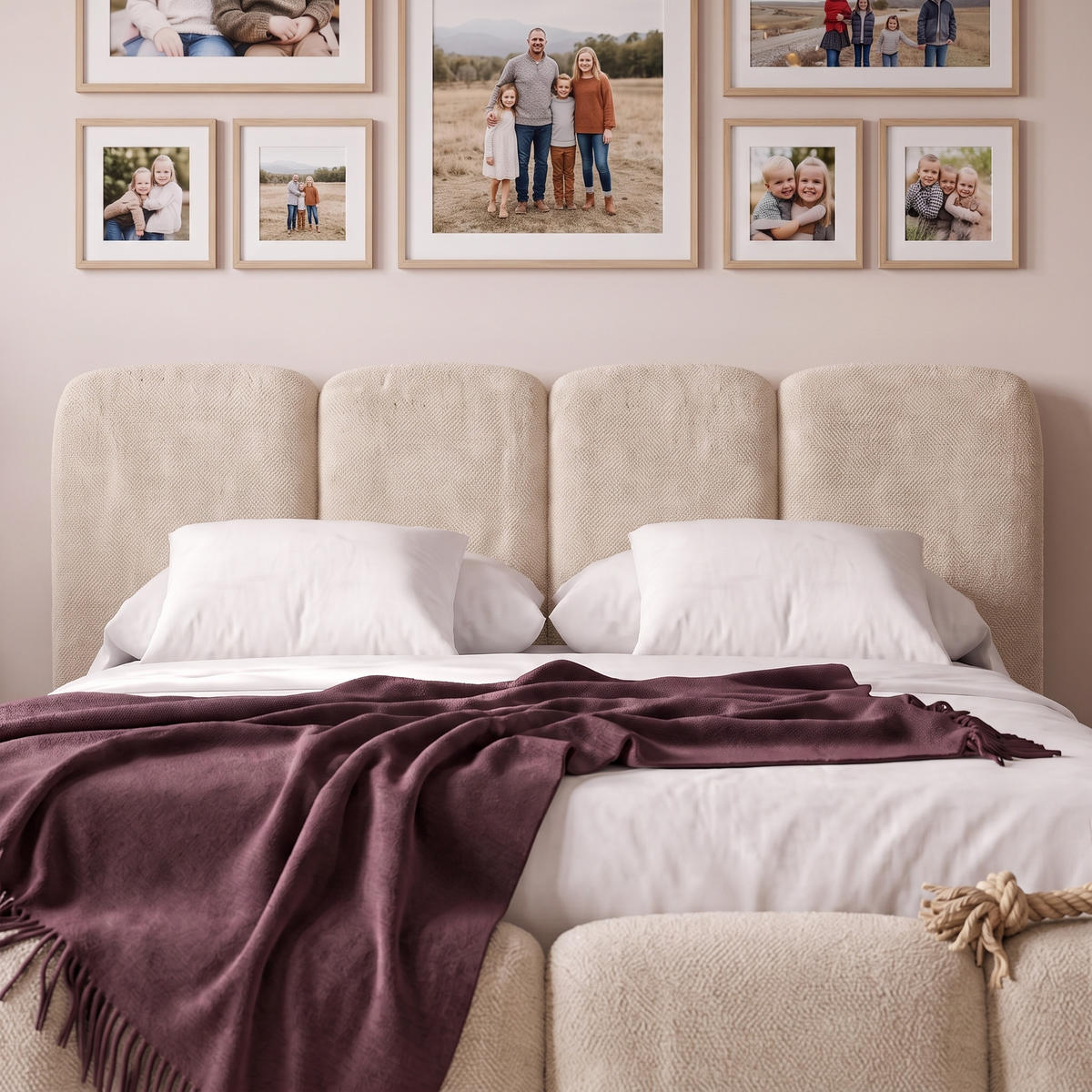 POLSTERBETT SUENO MAXI 180x200 cm in Creme, gepolstertes Kopfteil, Metalllattenrost, Bettkasten, Chenille-Stoff - Creme/Naturfarben, Holz/Textil (180/200cm) - Muffo