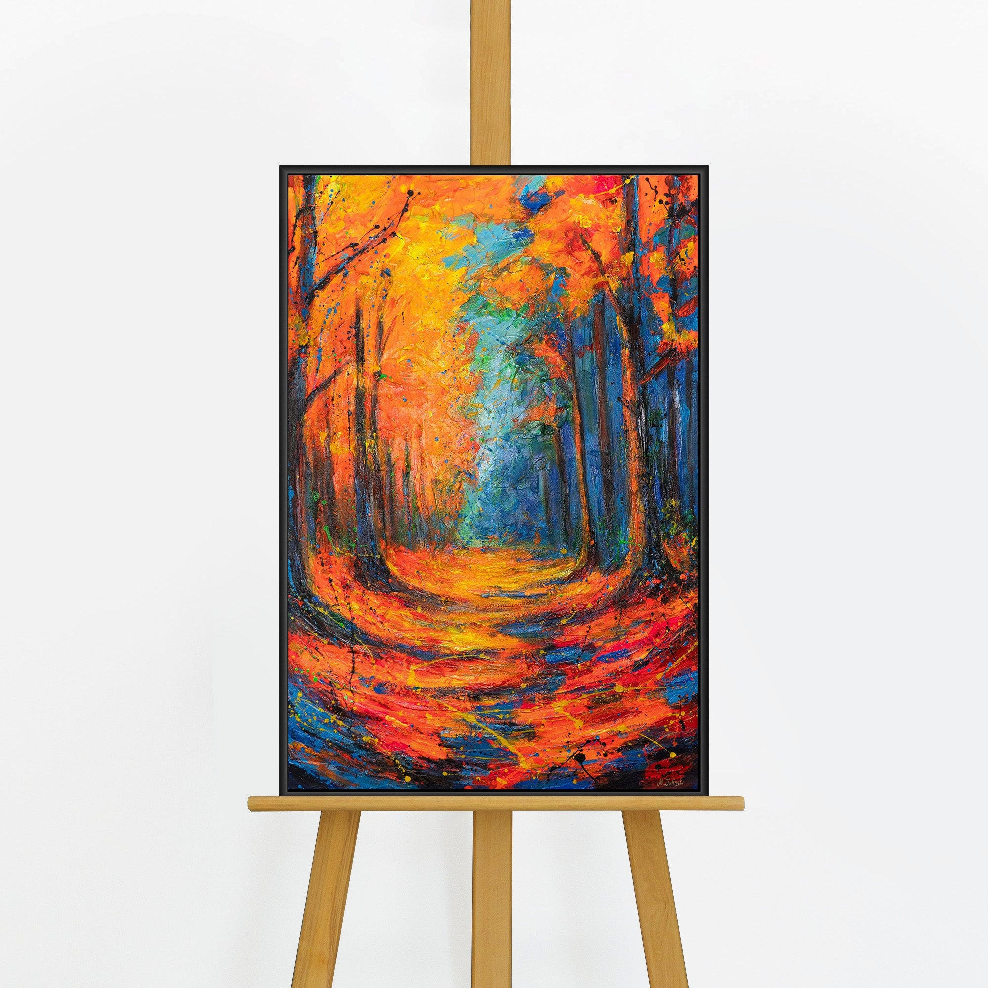 YS-art gallery Gemälde Schwarz 60x40 cm