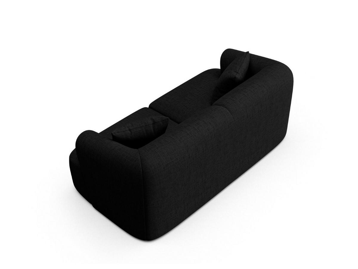MODULARES-SOFA Campi aus strukturiertem Stoff schwarz 2 Sitzplätze - Schwarz, Textil (90/70/180cm) - Cosmopolitan Design