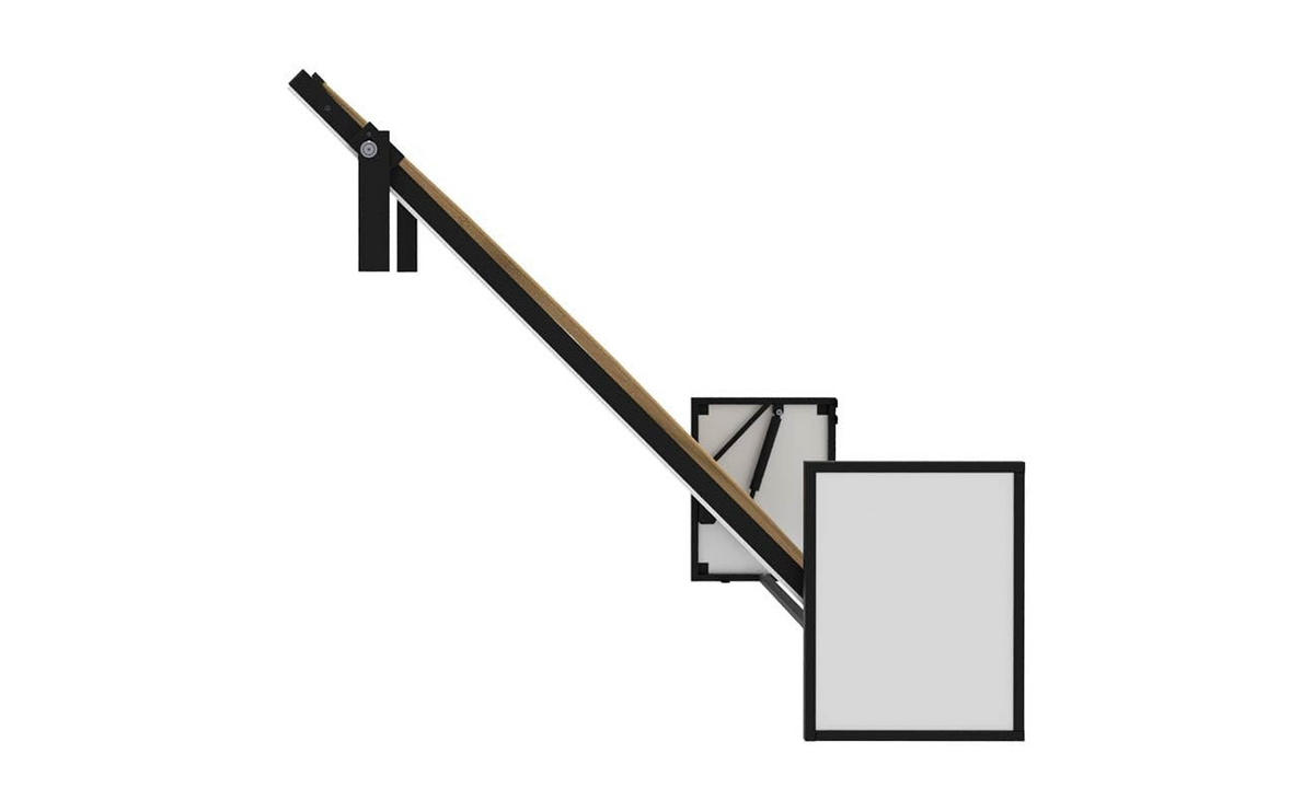 SCHRANKBETT Morphy Studio Modulares SizeFlex- und TypeFlex-System - 160x200, Horizontal - Schwarz, Metall (200/160cm) - WallBedKing