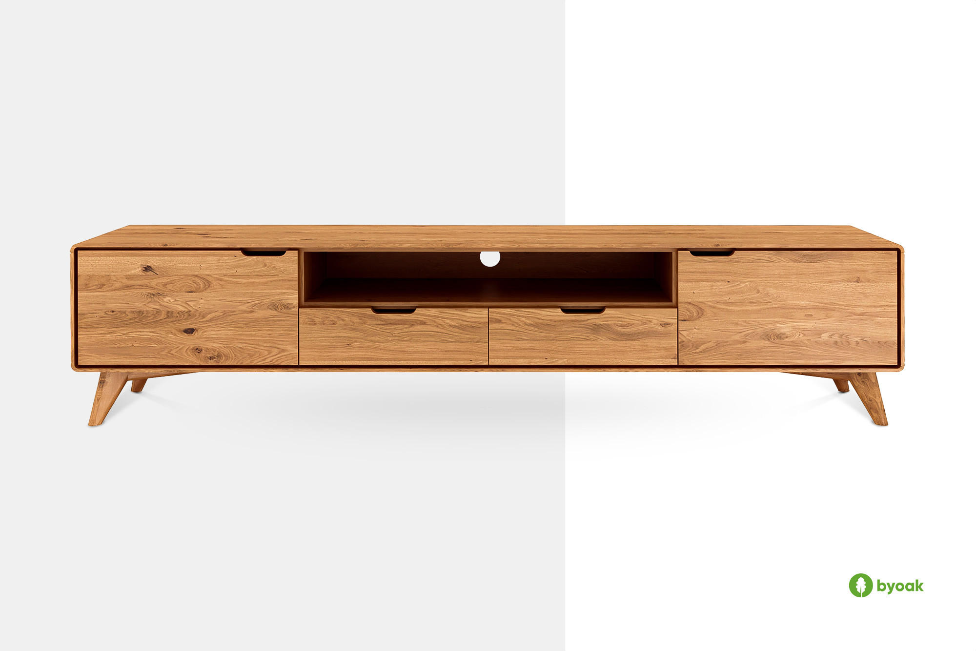 GREG HIFI-SCHRANK Kernbuche - Kernbuche, Holz (220/48/40cm) - byoak