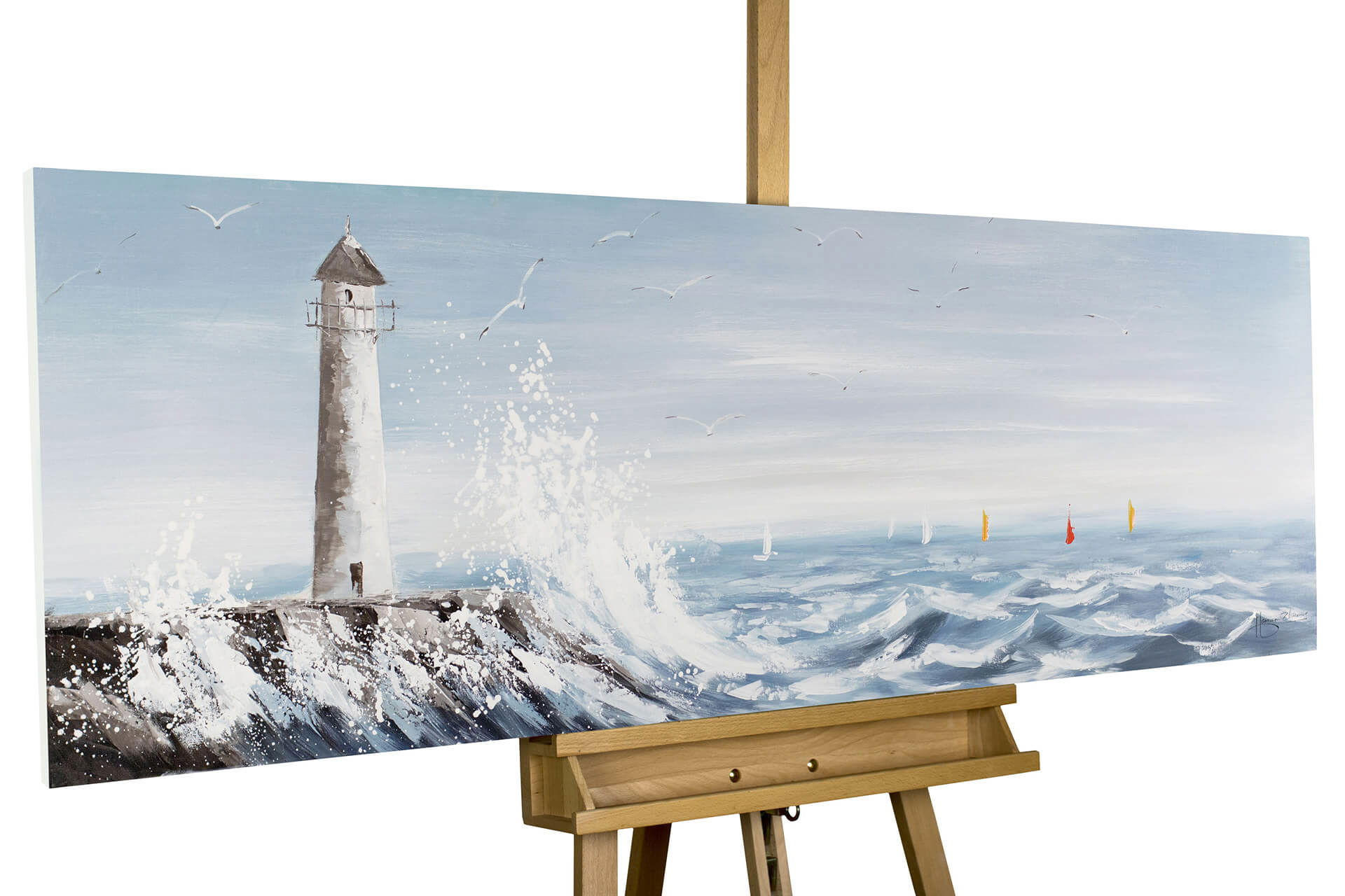 KUNSTLOFT OLEJOMALBA 150/50 cm, Moře a pláž