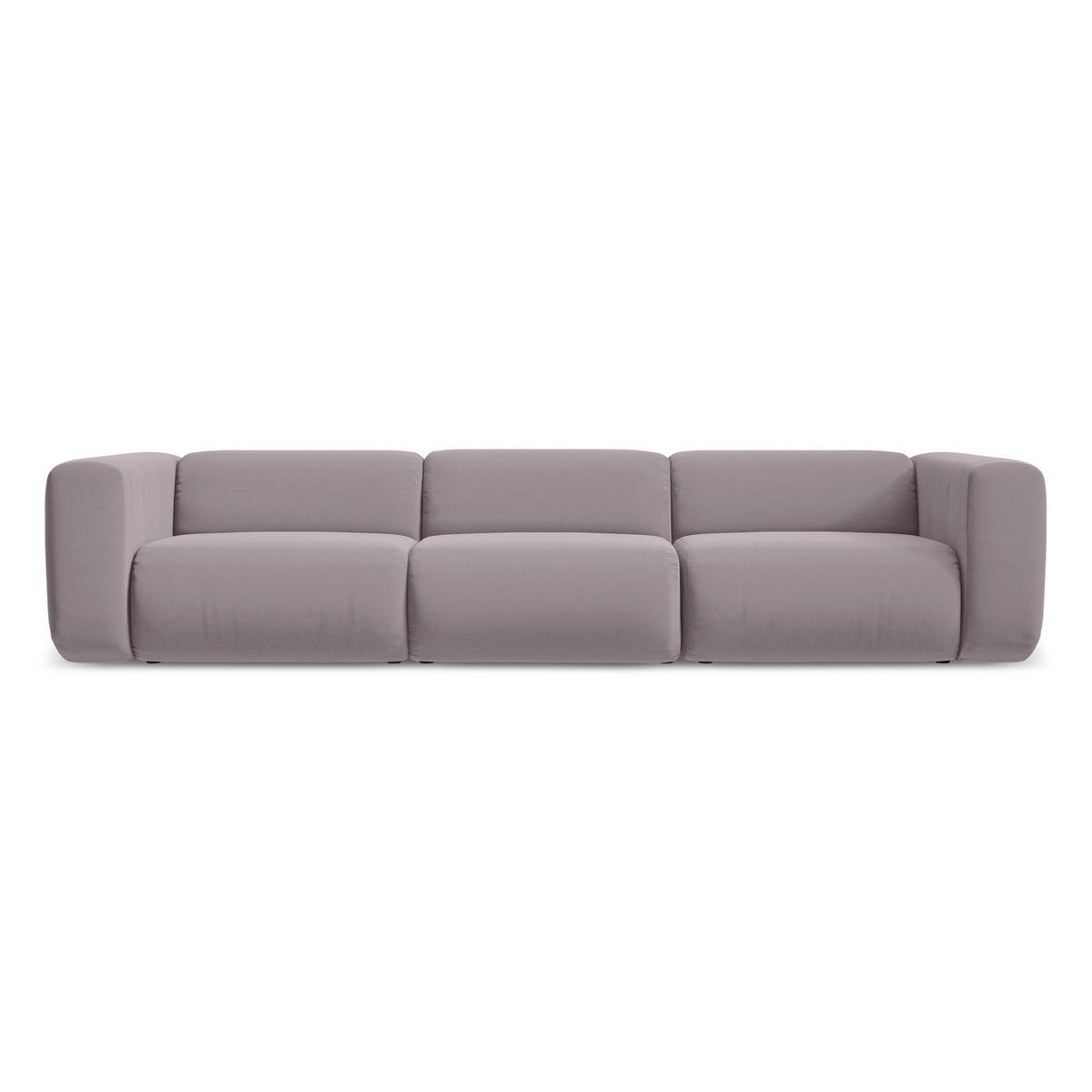 4-SITZER-SOFA Samt Stoff Violett - Lila/Flieder, Kunststoff/Textil (319/70/89cm) - LaMiaSofa