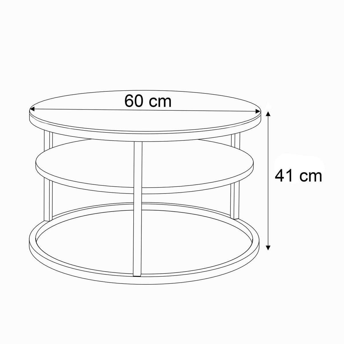 COUCHTISCH CIRI GLAS KASCHMIR mit Regal - Beige, Glas (60/60/42cm) - Lookway