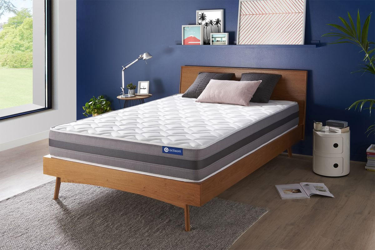 MATRATZE Actiflex relax Taschenfederkern und Memory-Schaum 160 x 200 cm h1 - Weiß, Textil (160/200cm) - ACTISOM