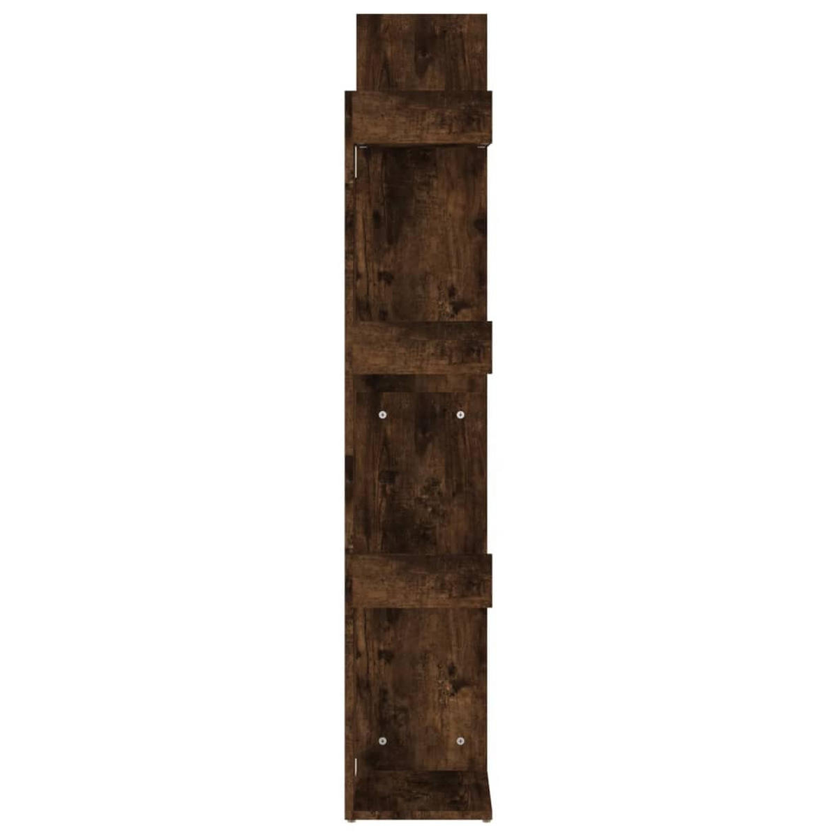 BÜCHERREGAL Baumform 48/25,5/140 cm aus Holzwerkstoff Räuchereiche Dekor - Dunkelbraun, Holz (48/140/25.5cm) - vidaXL