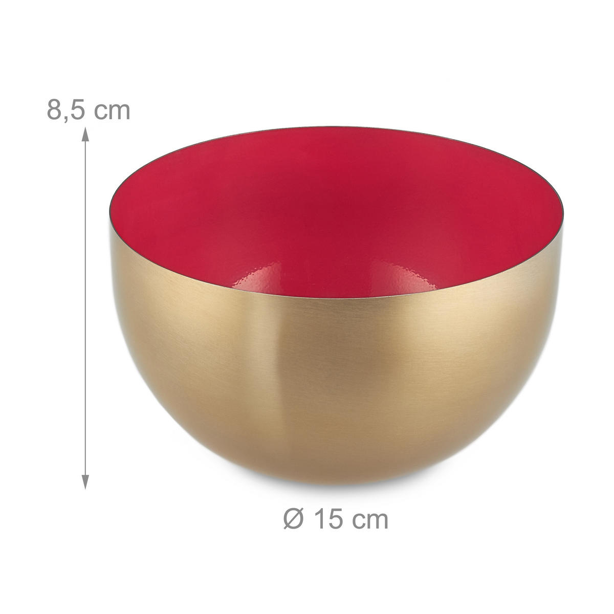 SALATSCHÜSSEL - Multicolor, Metall (15/15/8.5cm) - Relaxdays