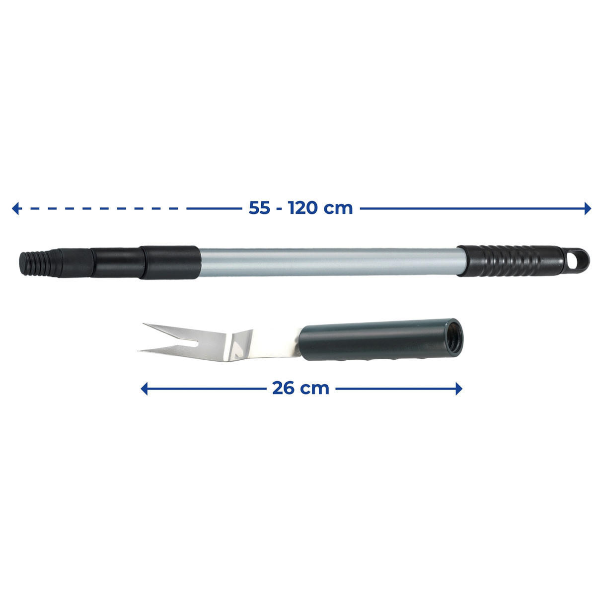 UNKRAUTSTECHER Teleskopgriff - Grau, Metall (146/3/4cm)