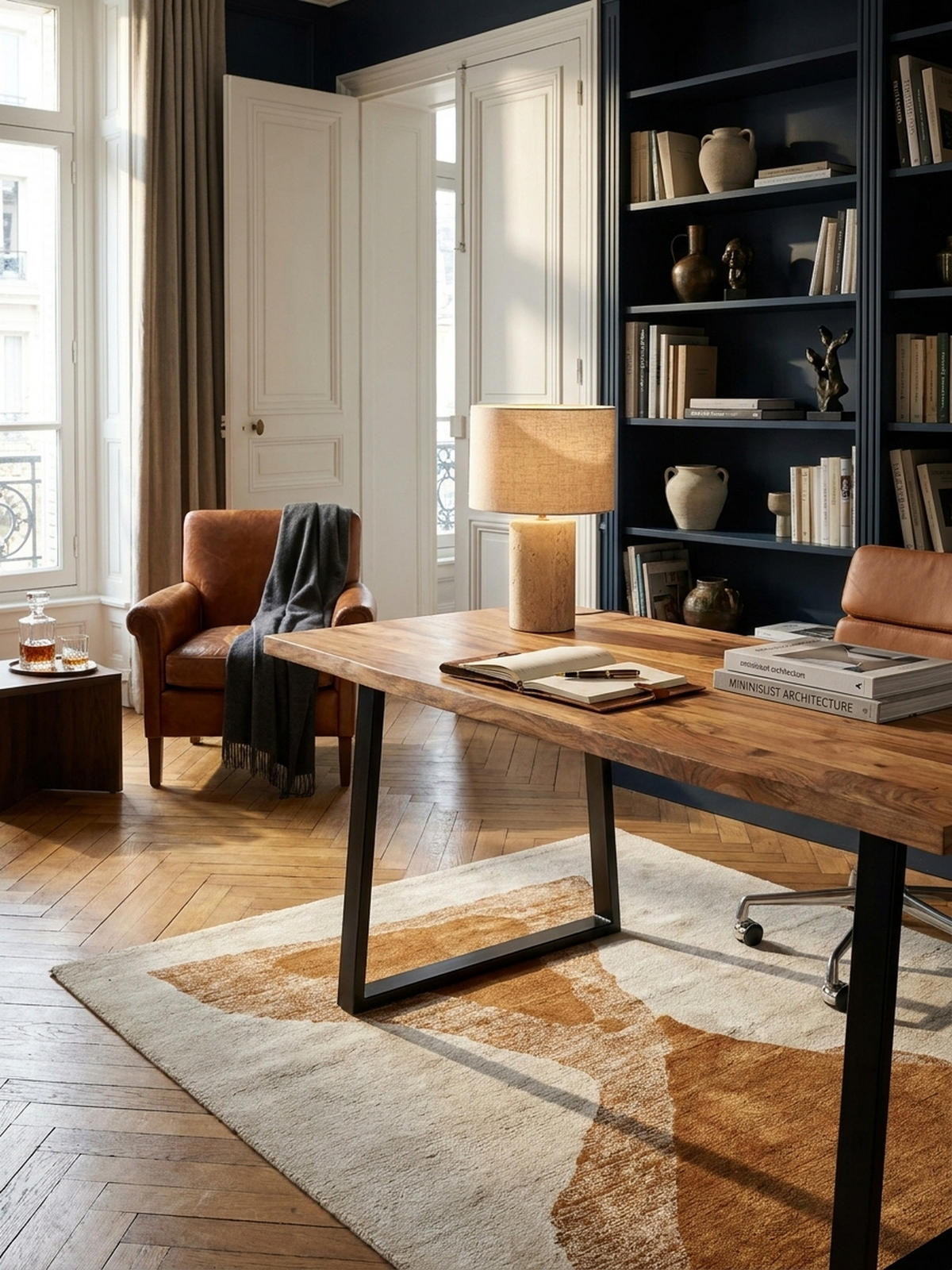 SCHREIBTISCH Massivholz Baumkante Handgefertigt Akazie TARN, Goldbraun-Schwarz 180x90x76 cm - Schwarz/Braun, Holz/Metall (90/180/76cm) - KADIMA DESIGN