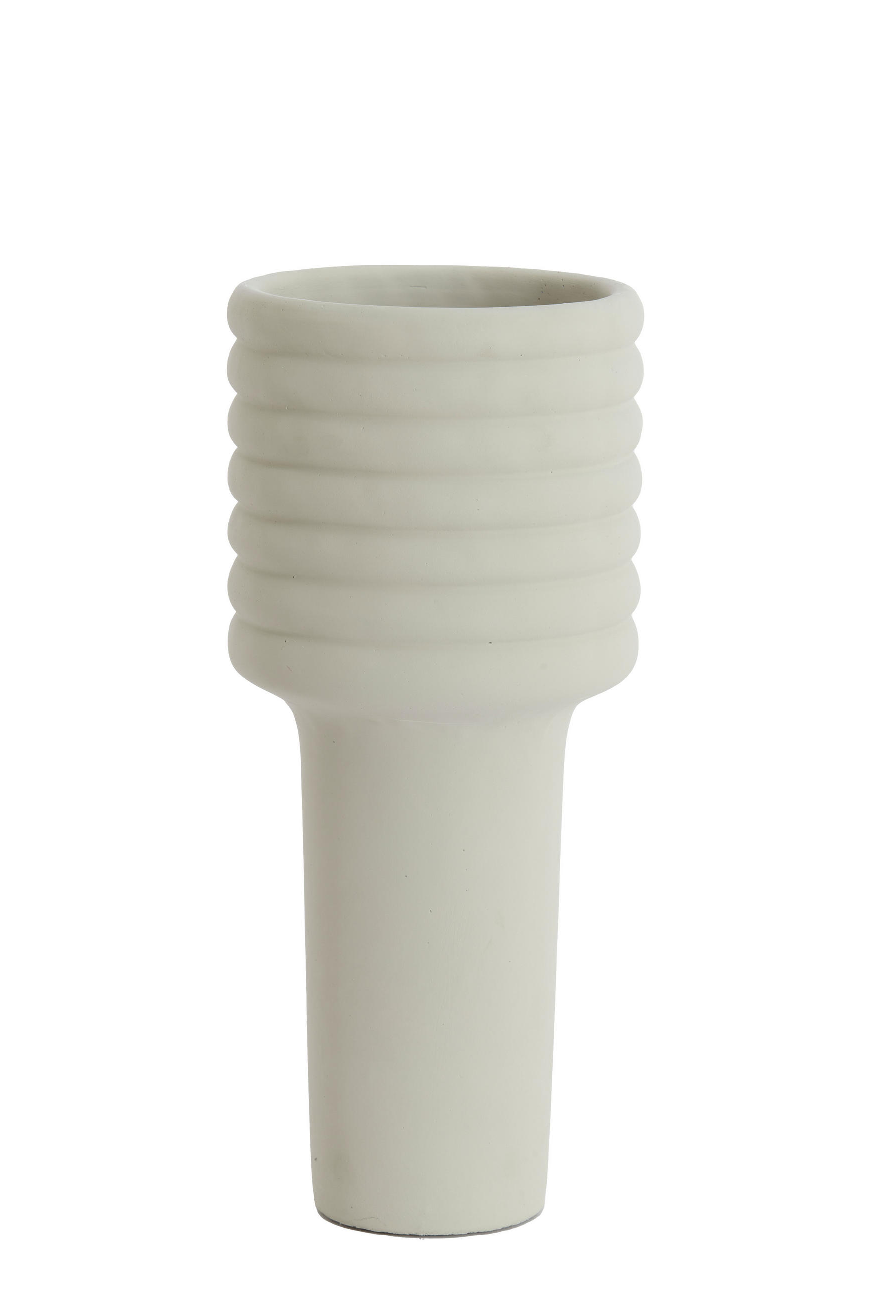 VAZE Sylva Weiß 17.5/17.5/40 cm - Weiß, Keramik (40cm) - Light & Living