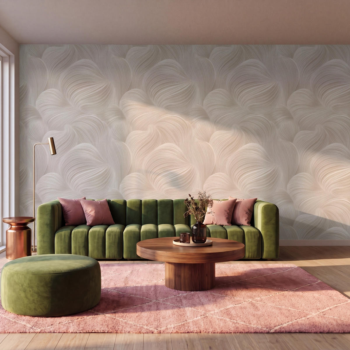 TAPETE - Lines - Ventilator - Beige - 400x240 cm - Creme, Papier (400/240cm) - OnlyWow