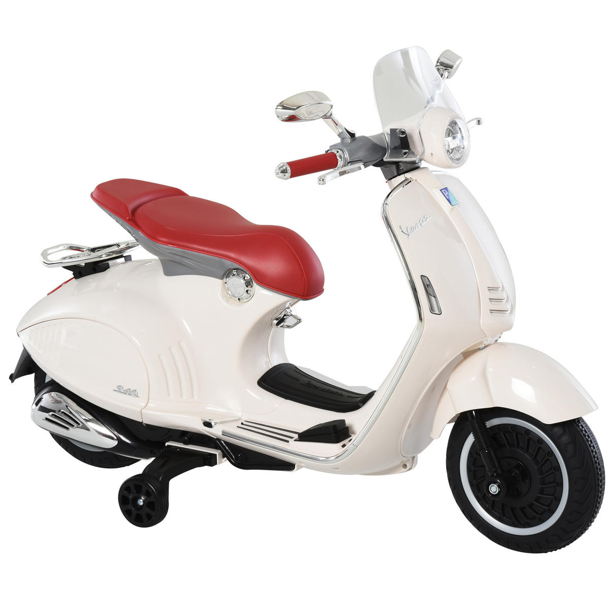 ELEKTRO-KINDERAUTO DE-13038 Stützräder Weiß - Weiß, Kunststoff (108/49/75cm) - ComfortXL