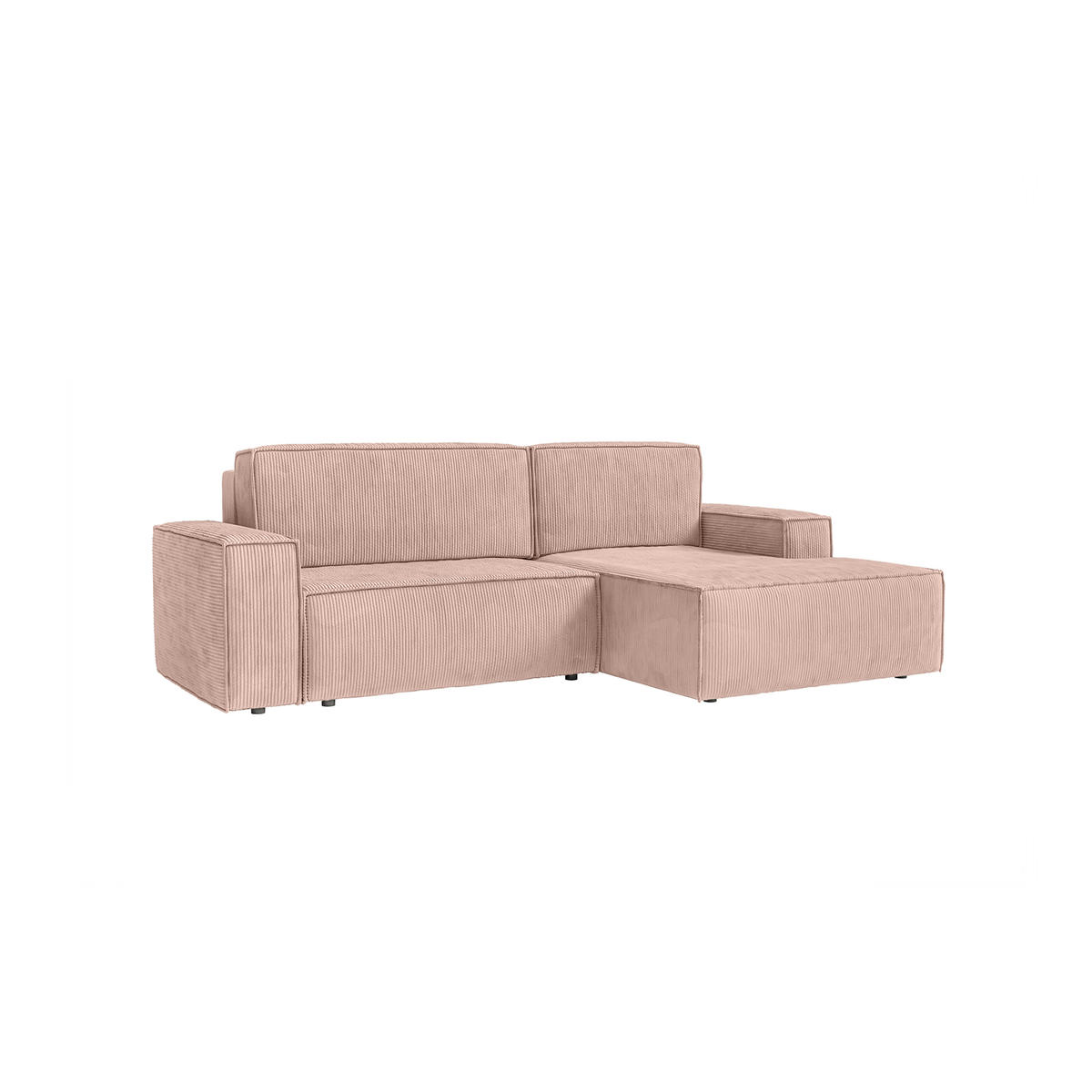 ECKSOFA Kokko mit Schlaffunktion, Hellrosa - Pink, Textil (267/167cm) - Fedve