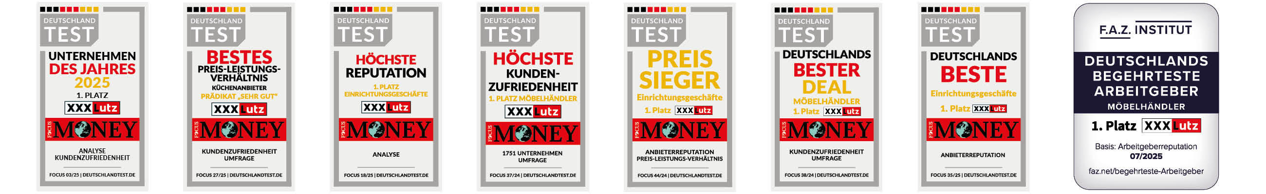 XXXLutz Siegel - DEUTSCHLANDTEST.DE und faz.net/begehrteste-Arbeitgeber