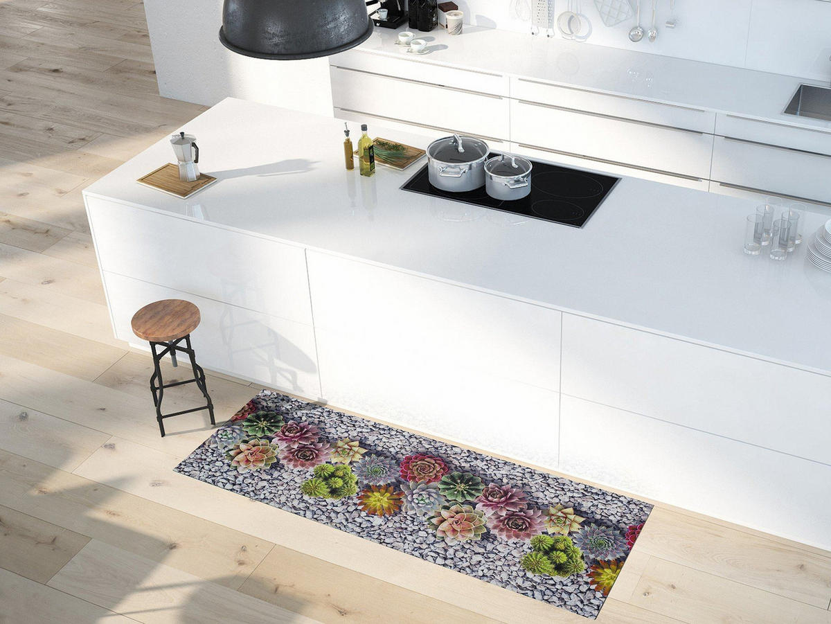 VINYL-KÜCHENTEPPICH Grau Sprinty 52/100 cm - Multicolor, Kunststoff/Textil (52/100cm) - Atticgo