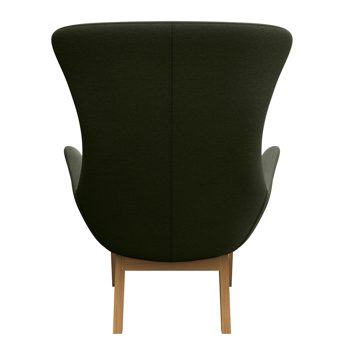 SESSEL - Webstoff - Eichefarben/Grau, Eichenholz/Holz (85/101/93cm) - home24