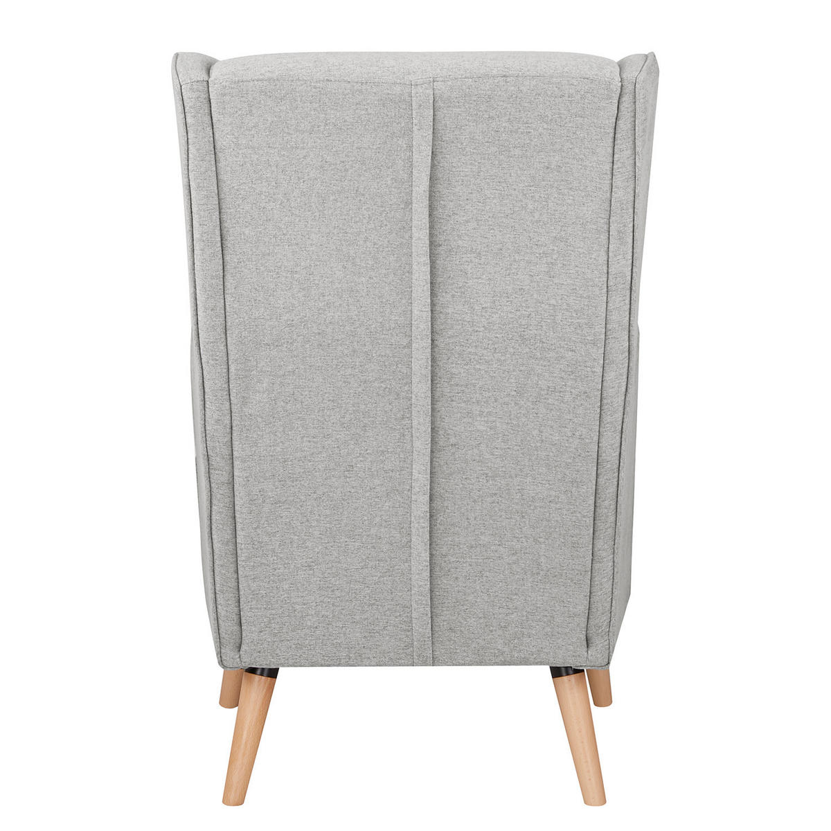 OHRENSESSEL - Beige/Hellgrau, Holz/Birkenholz (73/107/96cm) - home24