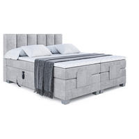 BOXSPRINGBETT elektrisch verstellbar mit 2 Matratzen H4/Taschenfederung AMEL EL 160 x 200 Grau - Grau, Holzwerkstoff (167/200cm) - ALTDECOR