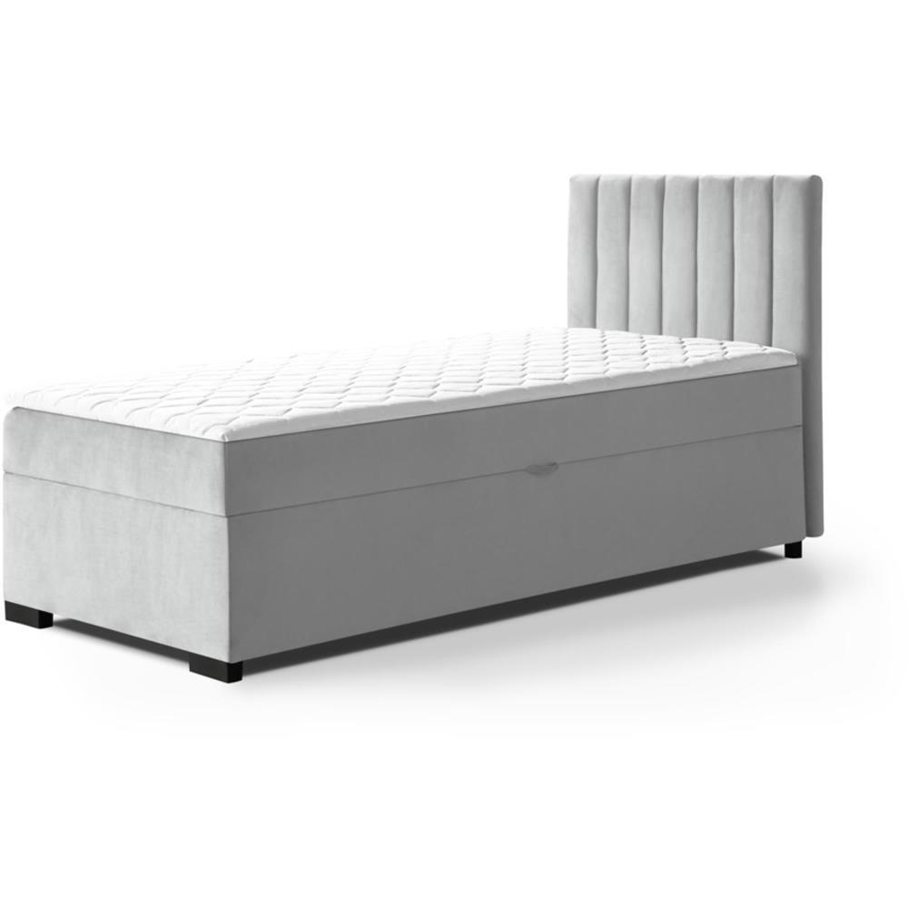 Beautysofa ČALOUNĚNÁ postel Eric 104/207/105, šedá