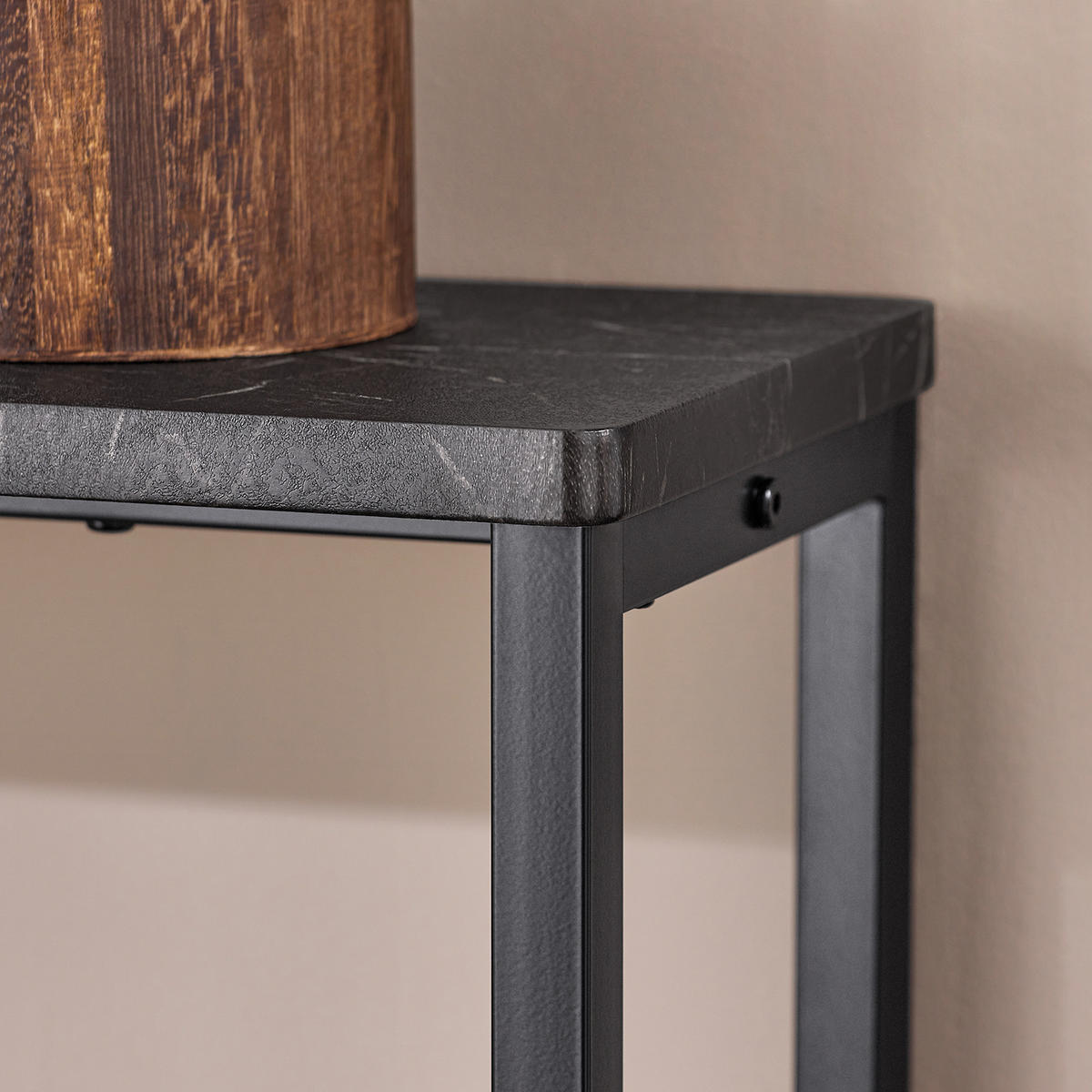 KONSOLENTISCH Schwarz - Schwarz, Holzwerkstoff/Metall (20/120/80cm) - SoBuy