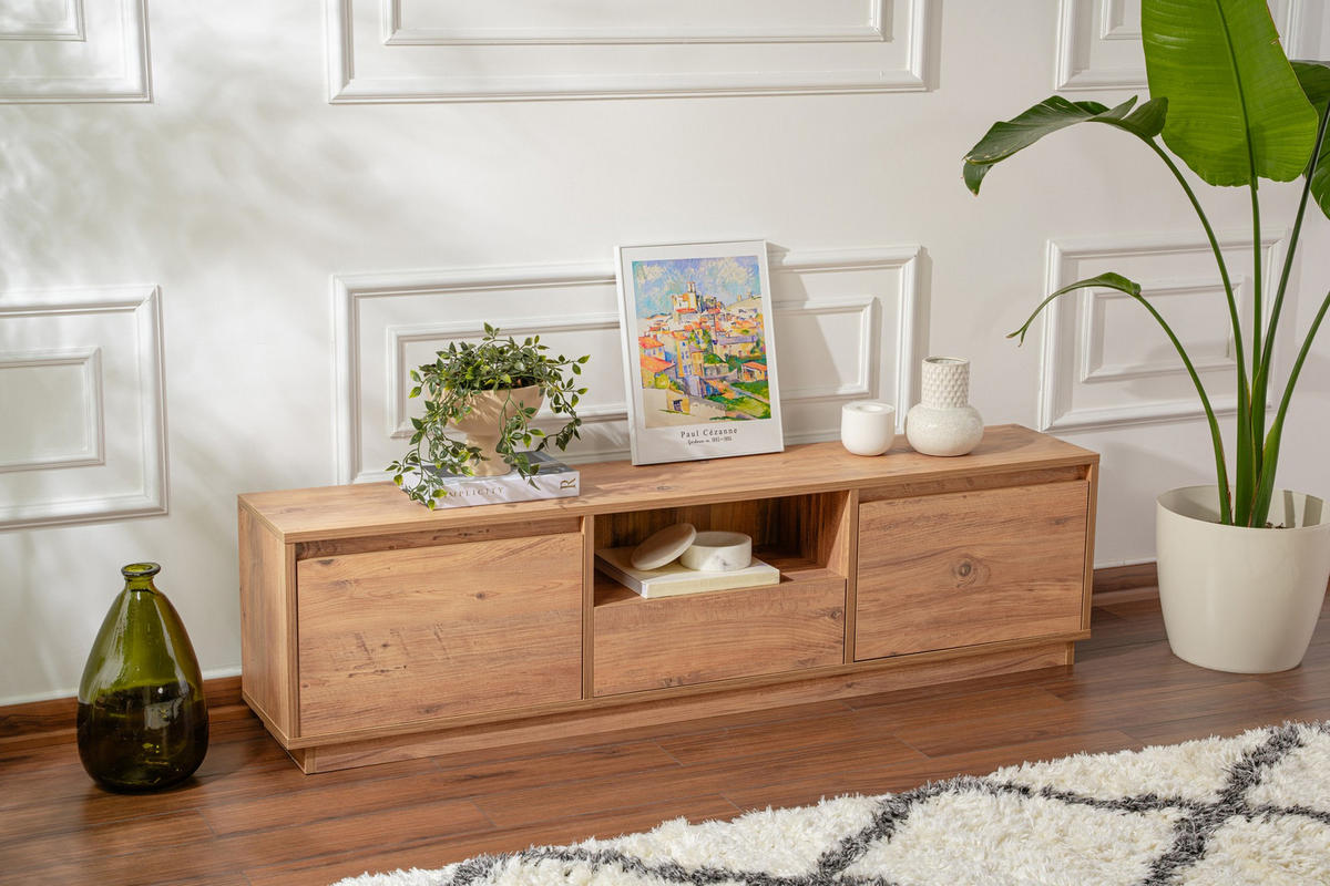 TV-MÖBEL Vanguard Kiefer Atlantik - Braun, Holz (160/42/29cm) - Habitat Garten