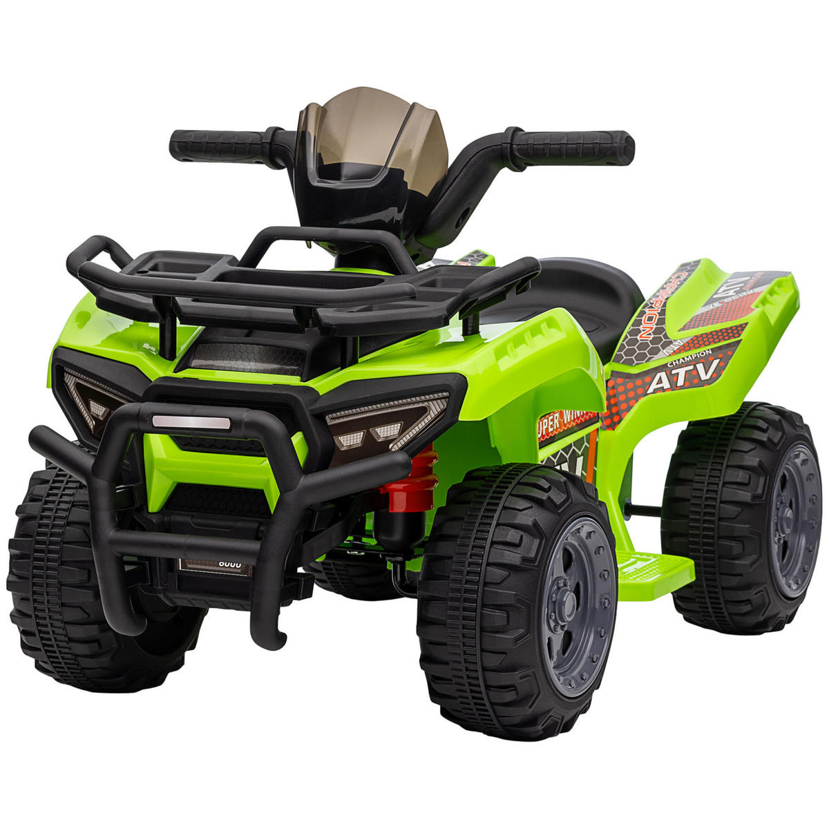 KINDERQUAD DE-06099 6V mit Musik und Vorwärtsfunktion Grün - Grün, Kunststoff/Metall (70/42/45cm) - ComfortXL