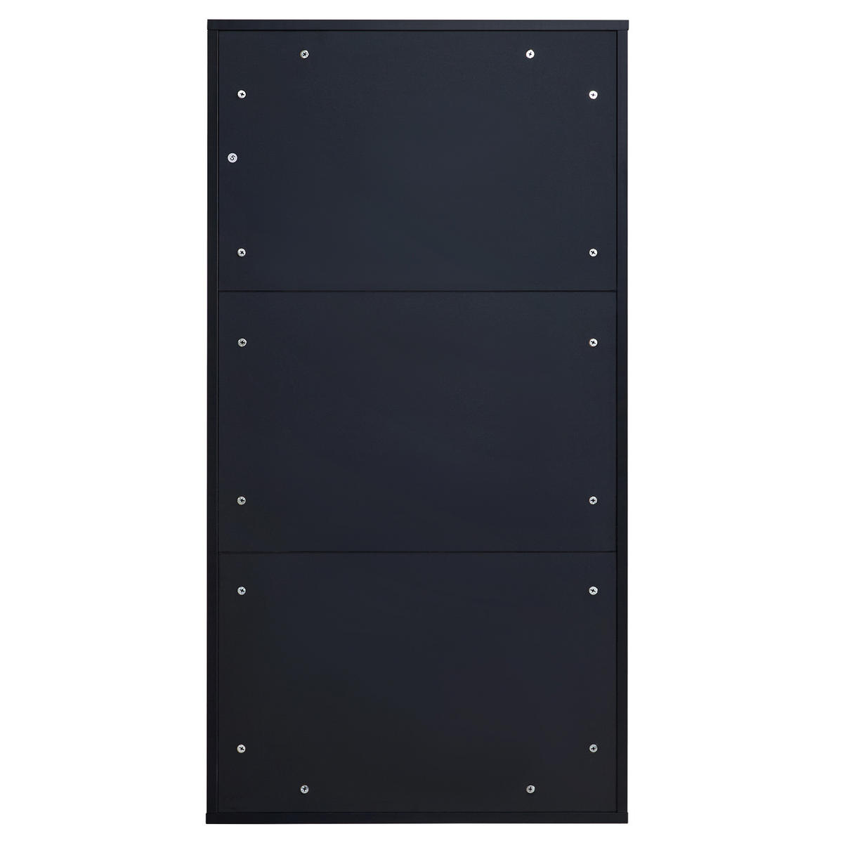 SCHUHSCHRANK Schmal 3 Klappen Schwarz 60x24x114cm - Schwarz, Holzwerkstoff (24/114/60cm) - FLIEKS