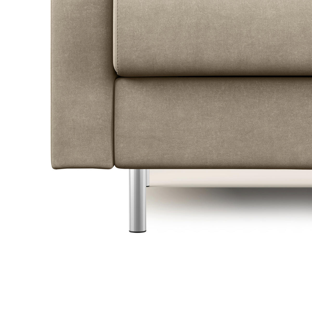 SCHLAFSOFA Megan - Taupe, Textil (168/97/96cm) - Divani.store