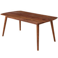 ESSZIMMERTISCH – Rechteckig Massivholz Braun 120x77x60 cm Rustikal - Braun, Holz (120/60/77cm) - KADIMA DESIGN