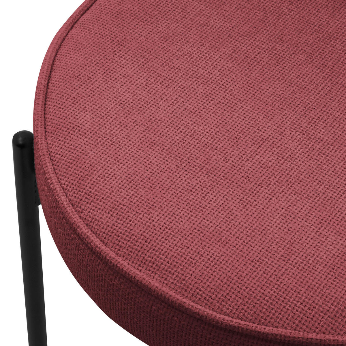 ESSZIMMERSTUHL 6er Set Beige mit Stoffbezug - Rot/Schwarz, Textil/Metall (50/83/63cm) - ML-DESIGN