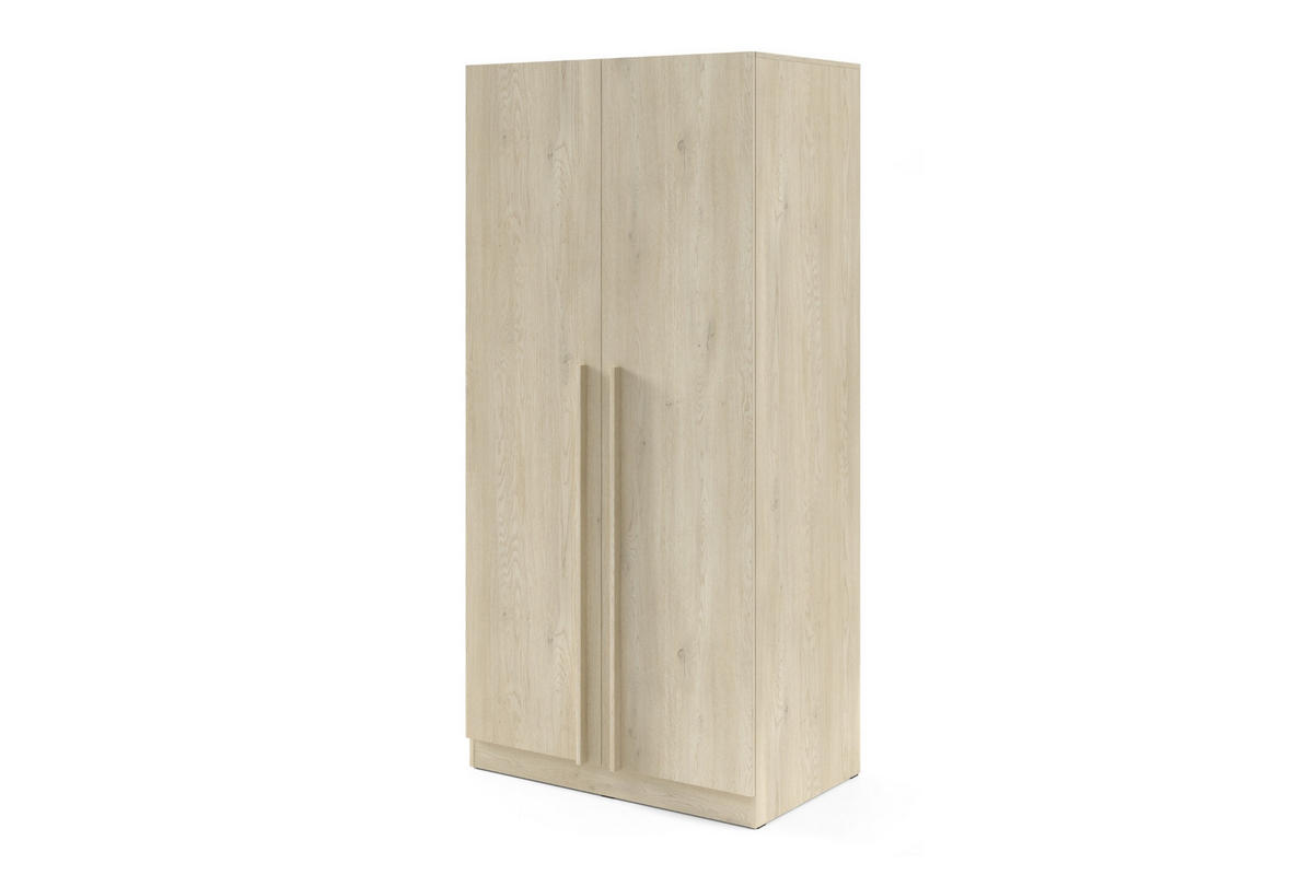 DREHTÜRENSCHRANK BRISSO BR3 100/210/60,5 cm in Eiche Ceremona - Eichefarben, Holzwerkstoff (100/210/61cm) - Deine Möbel 24