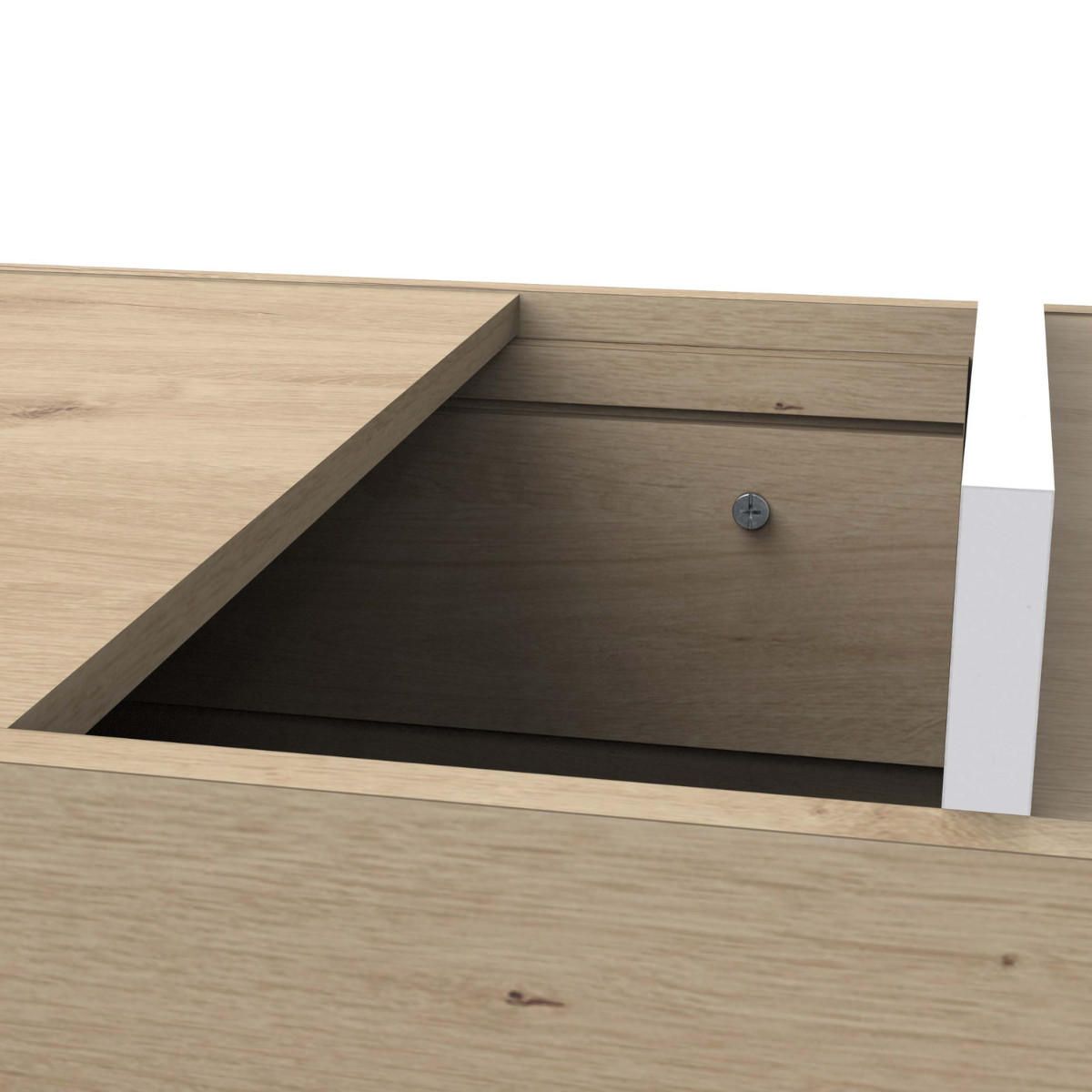 COUCHTISCH - lead 90,7/47,9/49,5 cm - Eschefarben, Holzwerkstoff (49.9/47.9/49.5cm) - Calicosy