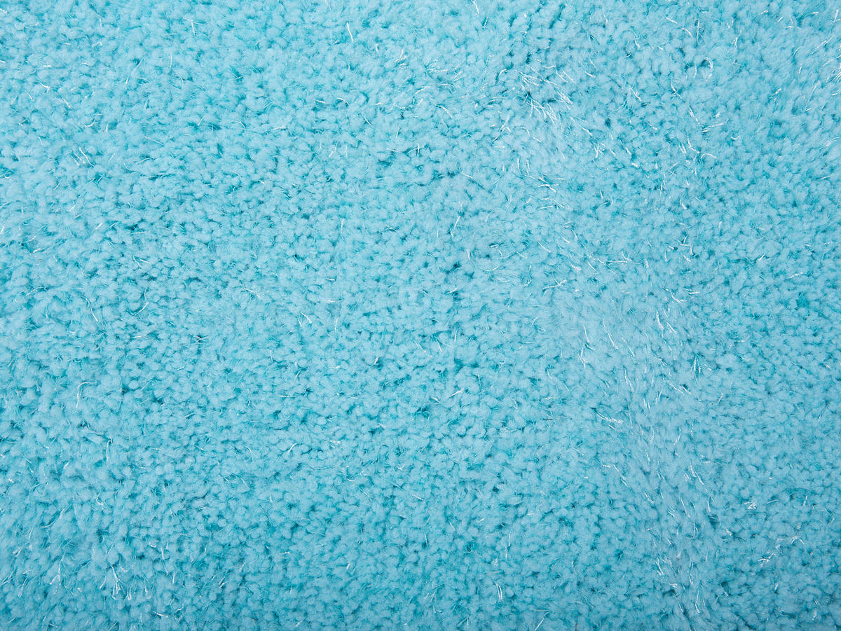 SHAGGY-TEPPICH Demre 140/140 cm - Blau, Kunststoff (140/140cm) - Beliani
