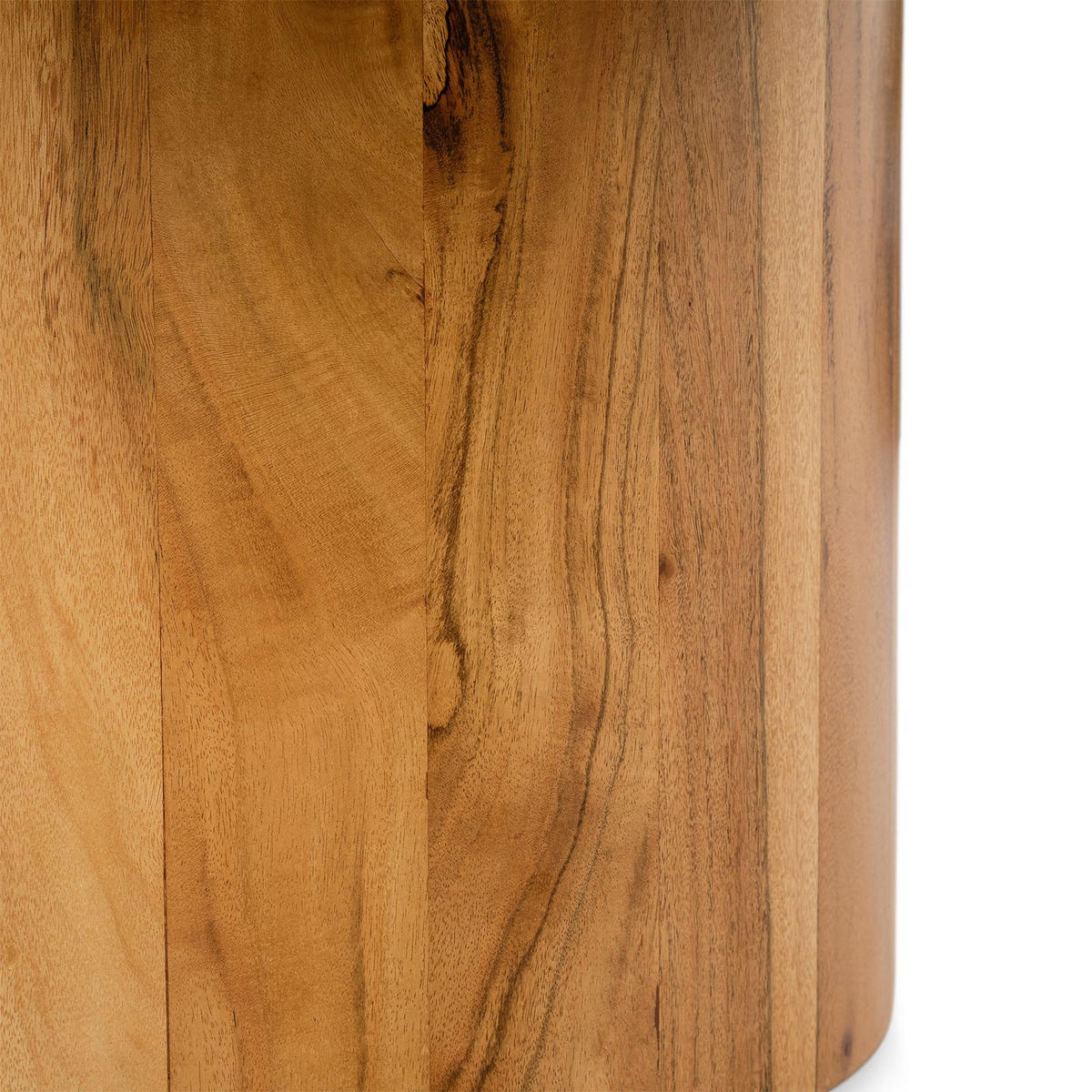 COUCHTISCH GANGA weiß/natur - Weiß/Naturfarben, Naturmaterialien/Holz (80/80/35cm) - IDIMEX
