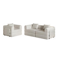 3-SITZER SCHLAFSOFA Chenille Khaki mit Ablagefach - Hellbraun, Textil/Metall (274/69.8/91.4cm) - WISHDOR