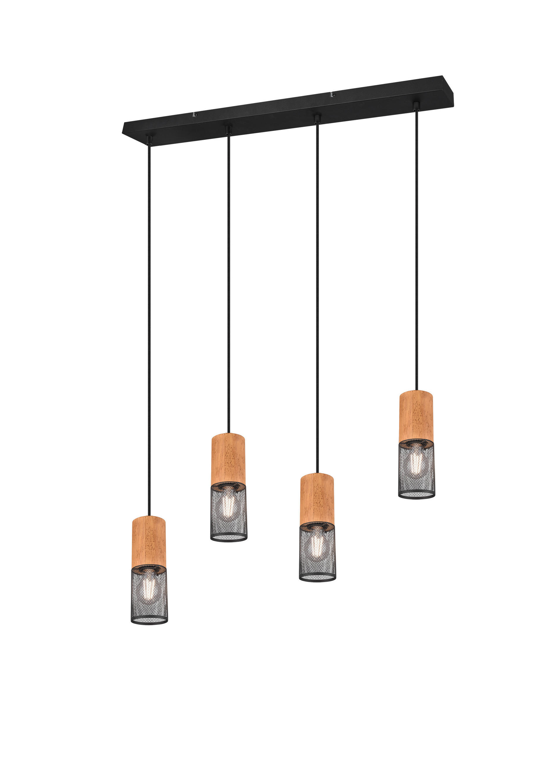 Trio Leuchten Hängelampe Schwarz 65x150x65 cm