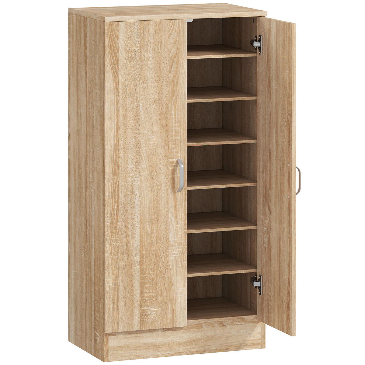 SCHUHSCHRANK Naturholz 55/35/108 cm - Naturfarben, Holzwerkstoff (55/108/35cm) - PANGIVO