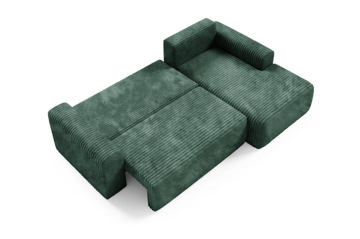 ECKSOFA mit Schlaffunktion Grün - Grün, Textil (268/163cm) - Furnisell