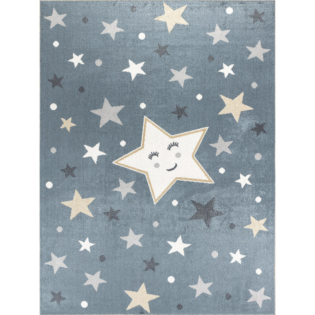 KINDERTEPPICH Maschinenwaschbar 160/213 cm Blau - Blau, Naturmaterialien/Textil (160/213cm) - LIVABLISS