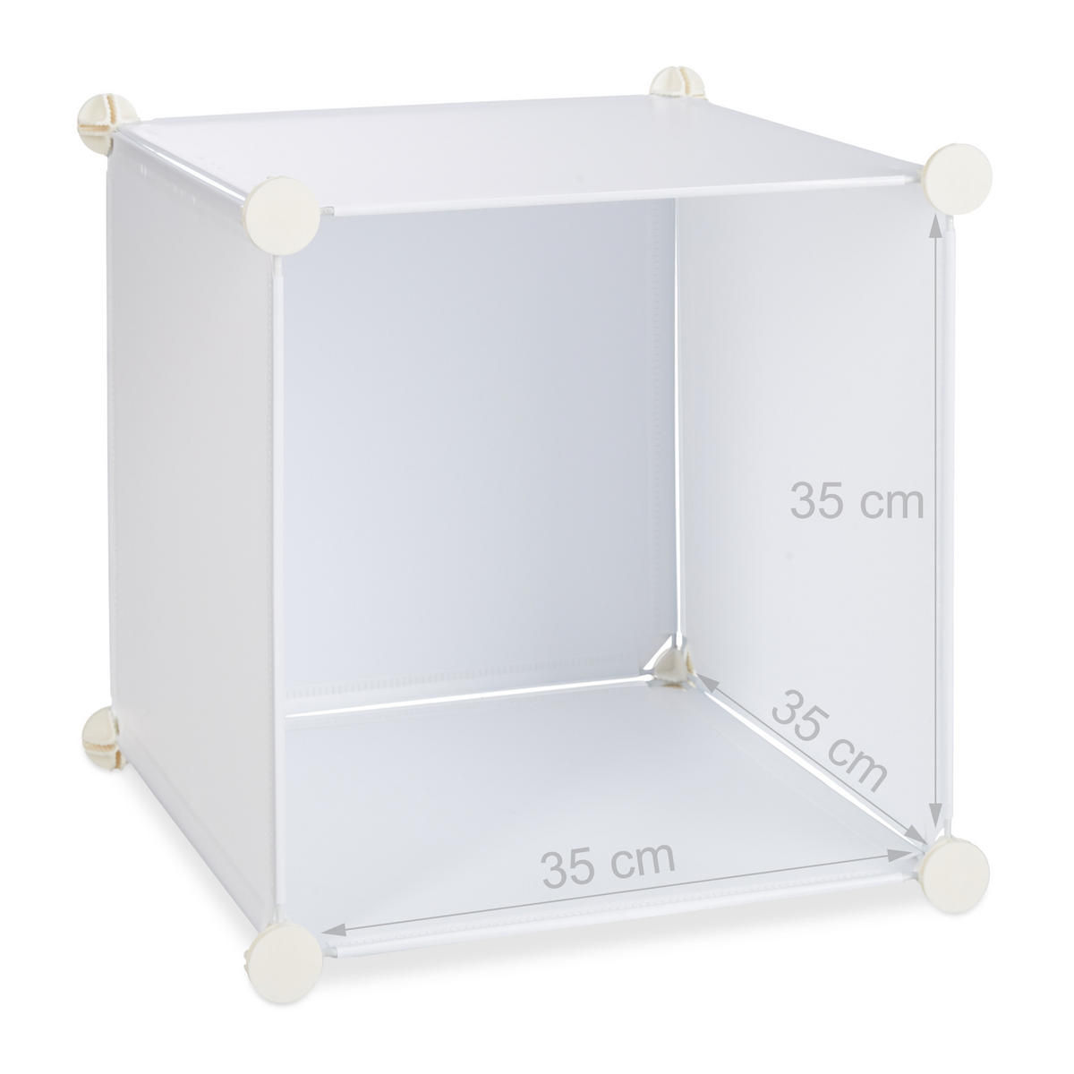 KLEIDERSCHRANK Stecksystem - Weiß, Kunststoff/Metall (145/198/36.5cm) - Relaxdays
