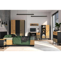 SCHLAFZIMMER Set 7-tlg. Colt – Eichefarben - Eichefarben, Holzwerkstoff (120/190/55cm) - hi-markt