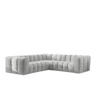 ECKSOFA Corner Mit Steppung BALOO, Chenille-Stoff Moly, Hellgrau - Hellgrau, Holz (270/270cm) - Kaiser Möbel