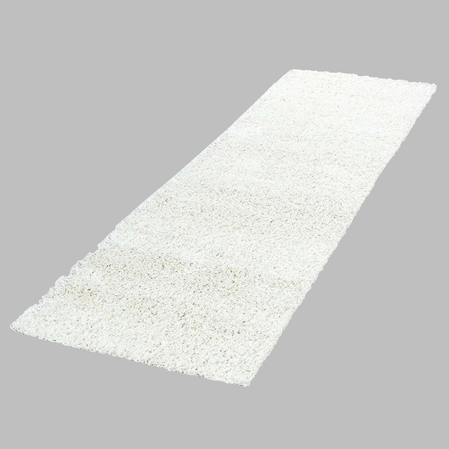 HOCHFLORTEPPICH Shaggy Uni Kuschelig Waschbar Wohnzimmer Läufer Creme 80x250 cm – RHEIN - Beige, Textil (250/80cm) - KADIMA DESIGN