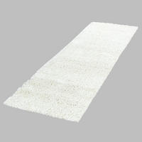 HOCHFLORTEPPICH Shaggy Uni Kuschelig Waschbar Wohnzimmer Läufer Creme 80x250 cm – RHEIN - Beige, Textil (250/80cm) - KADIMA DESIGN