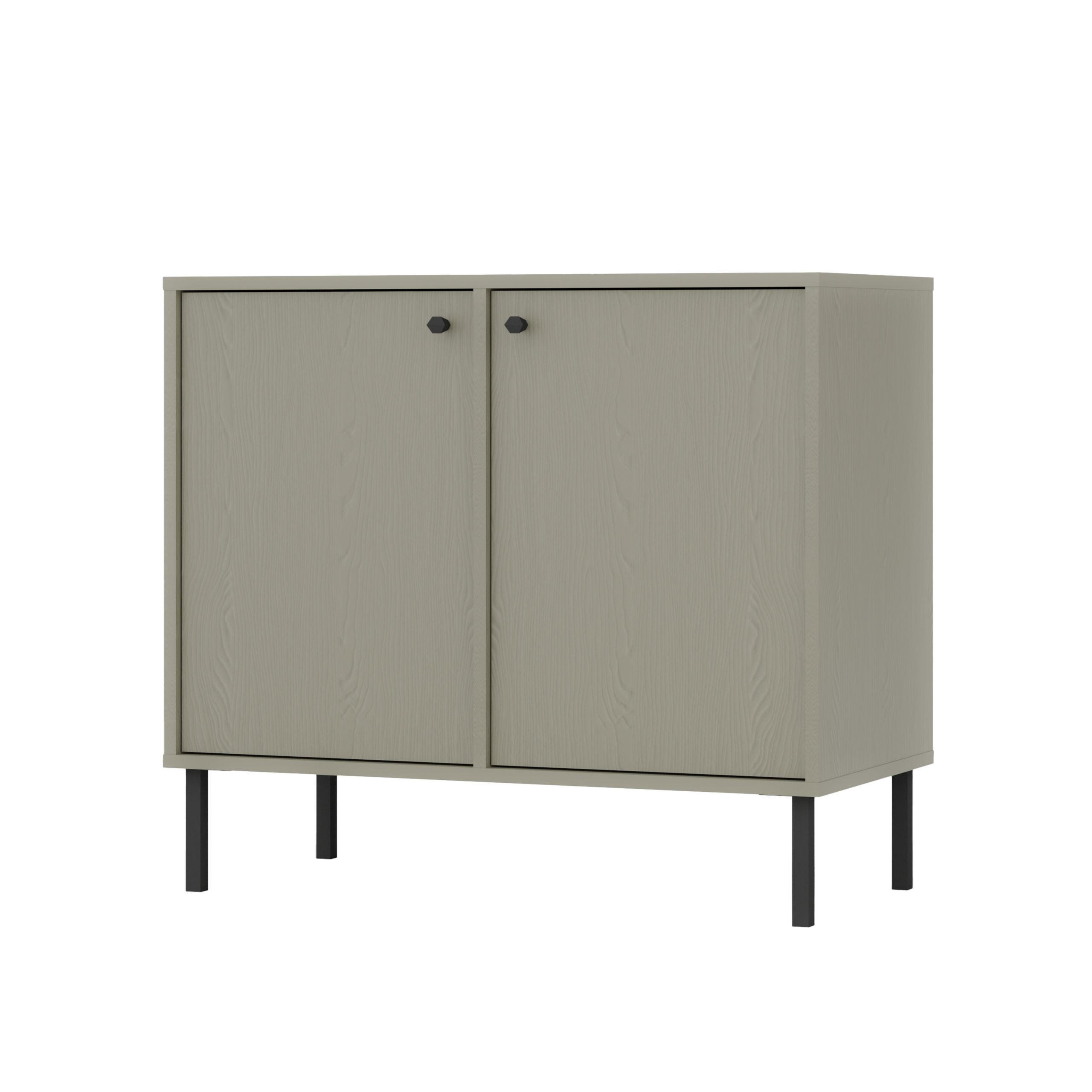 KOMMODE TORINO 84/74/41 cm mit 2 Türen Hellgrün - Hellgrün, Holzwerkstoff (84/74/41cm) - MASSENO